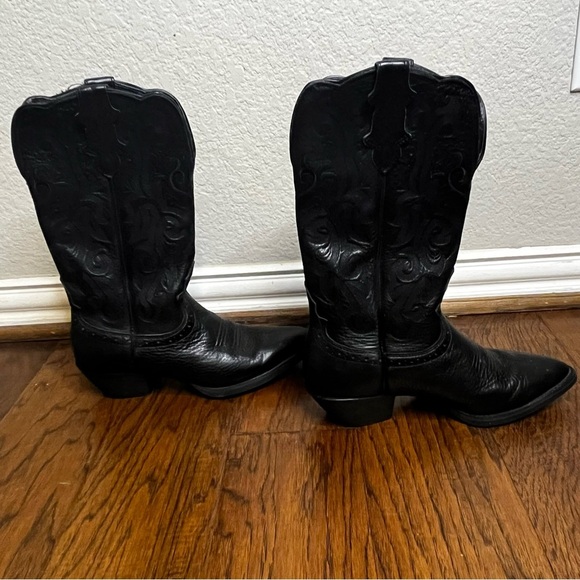 Justin Black Western Women's Boots Size 7C - Picture 3 of 12
